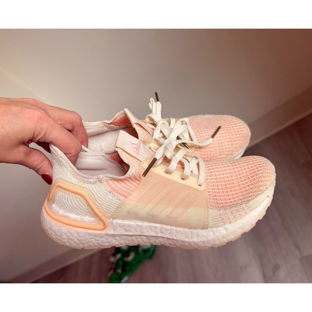 Adidas Ultra Boost 19 Off White Glow Orange (Women's) 6.5